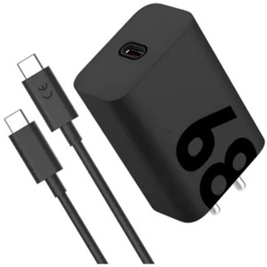 quirinox 68 W TurboPower 3.0 6 A Wall Charger for Mobile with Detachable Cable (Compatible with moto G82 5G, G62 5G, G52, G42 4G, G32, G22, Black, Cable Included) - Image 1