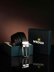 WROGN Men Black Artificial Leather Belt - Image 1