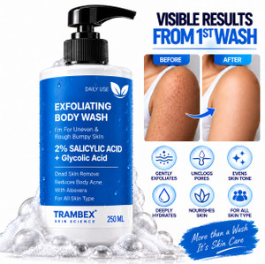 Trambex 2% Salicylic Acid Exfoliating Body Wash, 250ml - Image 1
