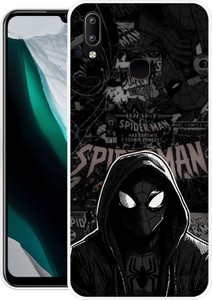 Dronk Back Cover for vivo Y91, 1816, Black, Spiderman - Image 1
