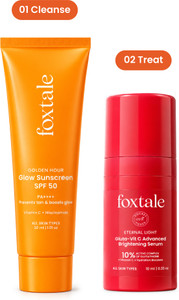 Foxtale Gluta-Vit C Serum 10ml + Glow Sunscreen SPF 50 30ml - Image 1