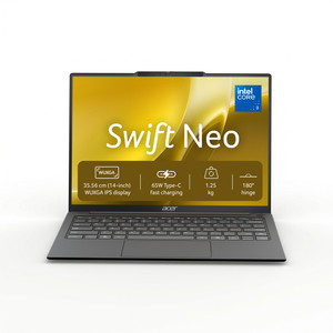 Acer Swift Neo Intel Core 3 304 - (8 GB/512 GB SSD/Windows 11 Home) SFN14-57 Notebook (14 inch, Dark Gray, With MS Office) - Image 1