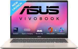 ASUS Vivobook 14 (2025) with Office 2024 + M365 Basic*, Backlit Keyboard, Intel Core Ultra 5 225H - (16 GB/1 TB SSD/Windows 11 Home) X1407CA-LY1581WS Thin and Light Laptop (14 Inch, Platinum Gold, 1.46 Kg, With MS Office) - Image 1