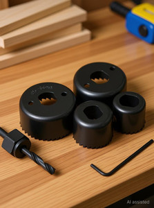 ZIODIC Heavy Duty Hole Saw Set of 6 for Cutting Corn Hole Boards, Air Ducts Ceiling Lights, Speakers and more Wood Cutter - Image 1