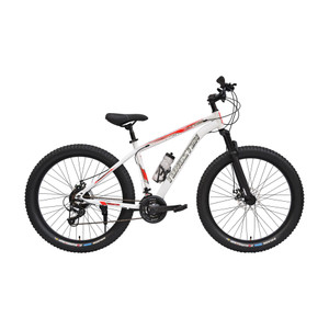 Tungsten Atom Pro 21 Speed Semi Fat Bike, 26T, White - Image 1