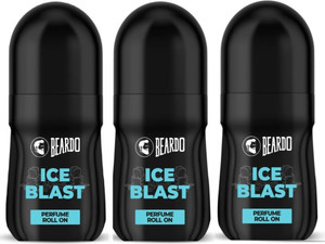 BEARDO Ice Blast Perfume Roll On for Men, 150ml (Pack of 3) - Image 1