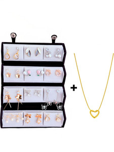 Treviyaa Korean Earrings Set of 12 with Jewelry Box - Image 1