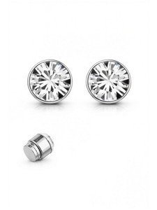 Vaynora Jewels Magnetic Stud Earrings for Men & Women Non-Piercing Clip-On Earrings 6mm Cubic Zirconia Stainless Steel Stud Earring - Image 1
