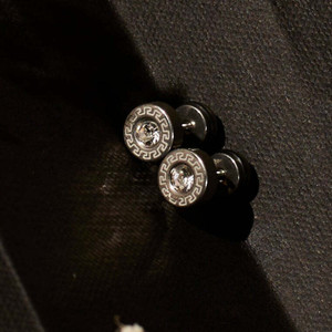 Salty Alpha Gentleman's Stainless Steel Stud Earrings for Men & Boys - Image 1