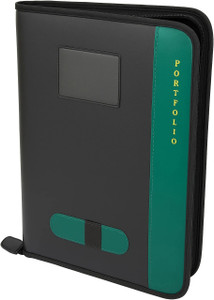 npd Faux Leather B4 Multi-Color Executive File Folder, 20-Leaf, Black - Image 1