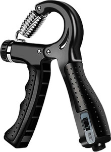 QCEN Adjustable Hand Grip Strengthener 5-100kg with Counter (Black) - Image 1