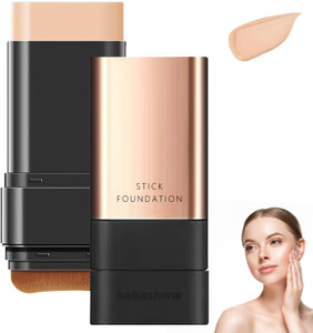 LUXORIO 2-in-1 Korean Foundation Stick with Brush, Natural Color, 60g - Image 1
