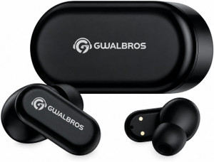 GWALBROS Trending BUDS R2 True Wireless Earbuds with Mic, 12.4mm Driver F001 Bluetooth Headset (Black, True Wireless) - Image 1