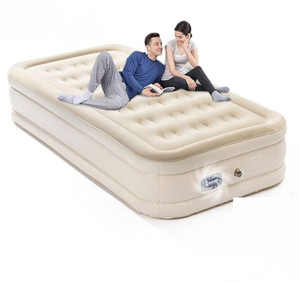 WTE Luxury Air Sofa Cum Bed, Velvet 4 Seater, Cream White - Image 1