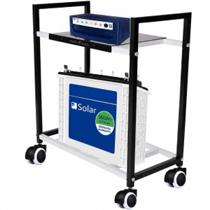 Shop4Ever Heavy-Duty Inverter Trolley Stand with Wheels (Black) - Image 1