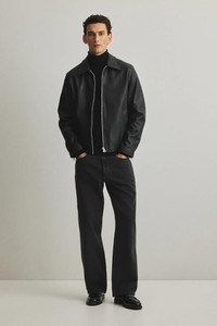 DOPECAGE Men Solid Leather Jacket - Image 1
