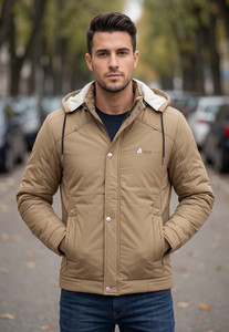 Softbound Men Solid Padded Jacket - Image 1