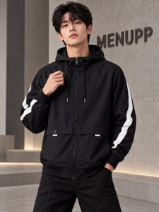 MENUPP Men Colorblock Casual Jacket - Image 1