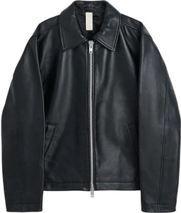 kdsn Men Solid Leather Jacket - Image 1