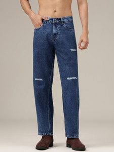 DENNISON Men Loose Fit Mid Rise Blue Jeans - Image 1
