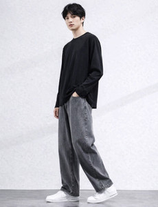 CABRRR Men Loose Fit Mid Rise Grey Jeans - Image 1