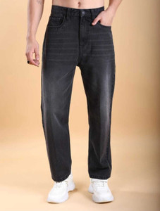 RKDENIM Men Loose Fit Mid Rise Dark Grey Jeans - Image 1