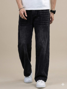 RKDENIM Men Wide Leg Mid Rise Dark Grey Jeans - Image 1