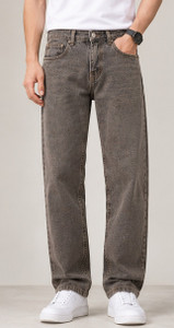 FPlay Men Straight Fit Mid Rise Grey Jeans - Image 1