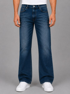 NUMERO UNO Men Boot-Leg Mid Rise Blue Jeans - Image 1