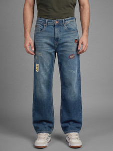 BEING HUMAN Men Regular Mid Rise Dark Blue Jeans - Image 1
