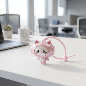 Appe Cute Shake-to-Sound Cat Keychain & Bag Charm (Pink) - Image 1