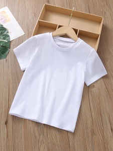 MGR Boys Solid Polyester Regular T-Shirt (White, Pack of 1) - Image 1