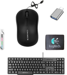 ZEBRONICS K20 Keyboard, Mouse, MousePad, C-OTG, Cable Combo - Image 1