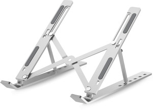 GEONIX Trek T3 GXT3CH Aluminium Laptop Stand, Silver - Image 1