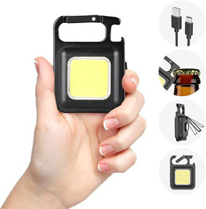 Everyonic LED Keychain Light Mini COB Flashlight (Black) - Image 1