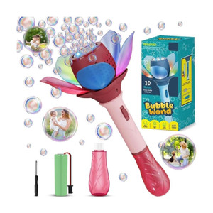 Jiyanux Light-Up Flower Bubble Wand for Kids - Image 1