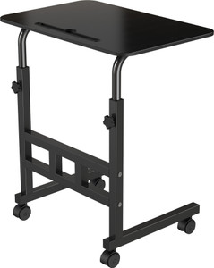 ELV DIRECT Multipurpose Adjustable Height Table with Wheels, Black - Image 1