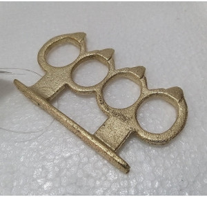 Mengroove Brass Brass Plated Knuckle Ring - Image 1