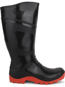 Elecant PVC 15-inch Industrial Gumboots, Non-Metallic Toe, Red, Size 8 - Image 1