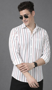 Hems trends Men Regular Fit Striped Spread Collar Casual Shirt - Image 1