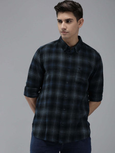 THE BEAR HOUSE Men Slim Fit Checkered Casual Shirt - Image 1