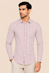 SAM & ROY Men Regular Fit Striped Button Down Collar Casual Shirt - Image 1