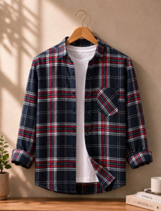 Radiance Creation Men Regular Fit Checkered Casual Shirt - Image 1