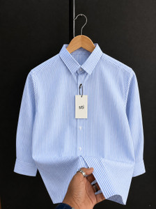 sti Men Regular Fit Striped Spread Collar Casual Shirt - Image 1