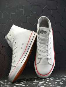 Roadster Lightweight Comfortable Laceup | High Top Casual |Dailywear use Sneakers For Men (White , 8) - Image 1