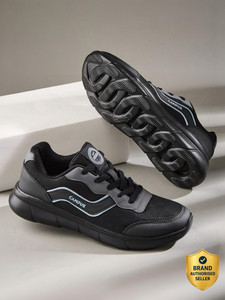 CAMPUS EVARO Running Shoes For Men (Black , 8) - Image 1