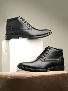 MACTREE Lace Up For Men (Black , 9) - Image 1