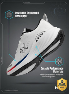 HRX by Hrithik Roshan Running Shoes For Men (White , 8) - Image 1