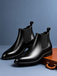 HERE&NOW Men's Chelsea Boots (Black, UK 8) - Image 1