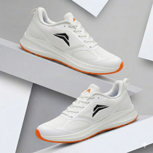 richerson Running Shoes for Men (White, Orange, Size 8) - Image 1